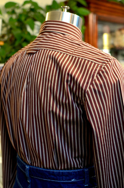 PTC STRIPES SHIRT - FLANNEL (WINE/ORANGE)