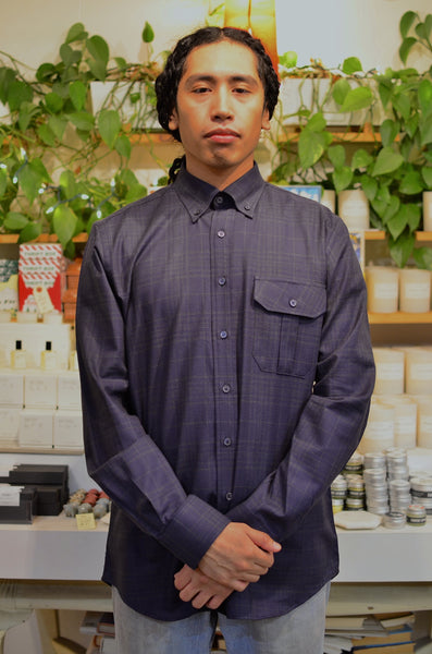 PTC SHIRTS (FW24) - WINDOWPANE (DEEP NAVY)