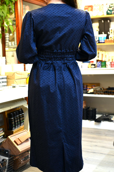 THE PTC COLETTE DRESS (NAVY JACQUARD)