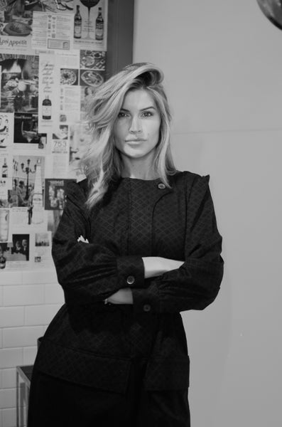 THE PTC COLETTE DRESS (NAVY JACQUARD)