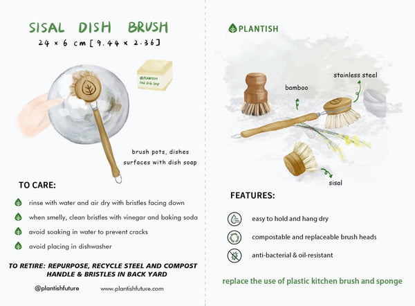 PLANTISH - SISAL DISH / POT BRUSH