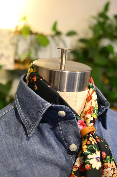 STEFANO VENEZIANI - BANDANA w/ LEATHER RING