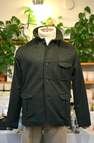 THE FLORENCE CLUB - CHORE JACKET (MOHAIR - DEEP LODEN)