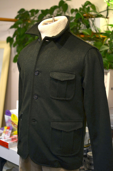 THE FLORENCE CLUB - CHORE JACKET (MOHAIR - DEEP LODEN)