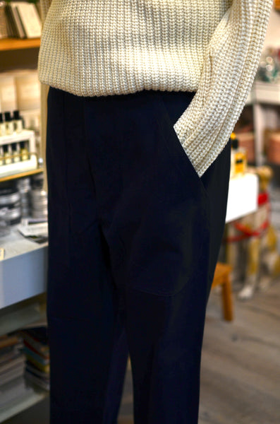 THE FLORENCE CLUB - FATIGUE PANTS (HERRINGBONE DENIM - DEEP INDIGO)