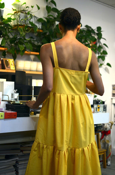 THE MAKER BAZAAR X PTC - LAURA DRESS (SKY YELLOW)