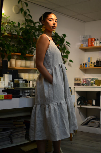 THE MAKER BAZAAR X PTC - LAURA DRESS (NATURAL LINEN)