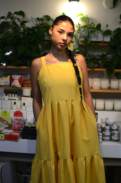 THE MAKER BAZAAR X PTC - LAURA DRESS (SKY YELLOW)