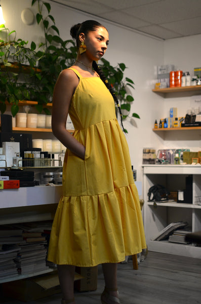 THE MAKER BAZAAR X PTC - LAURA DRESS (SKY YELLOW)