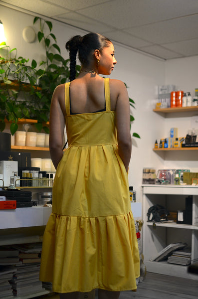 THE MAKER BAZAAR X PTC - LAURA DRESS (SKY YELLOW)