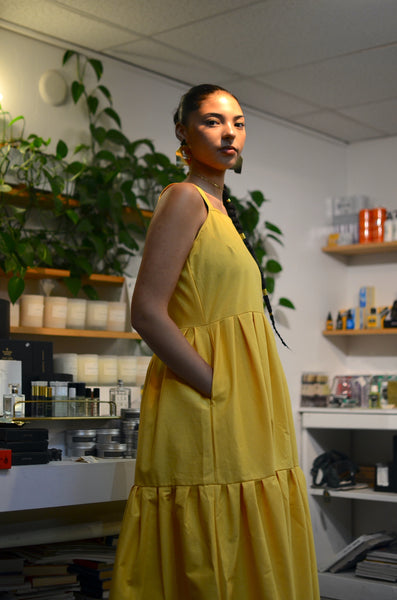 THE MAKER BAZAAR X PTC - LAURA DRESS (SKY YELLOW)