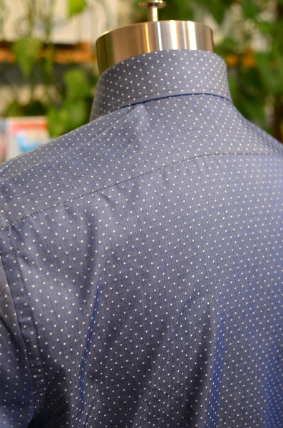 THE PTC DIMITRI SHIRT (DENIM BLUE POLKA DOT)