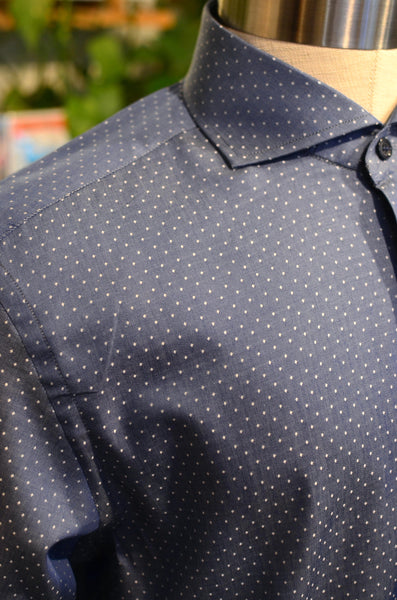 THE PTC DIMITRI SHIRT (DENIM BLUE POLKA DOT)