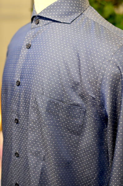 THE PTC DIMITRI SHIRT (DENIM BLUE POLKA DOT)
