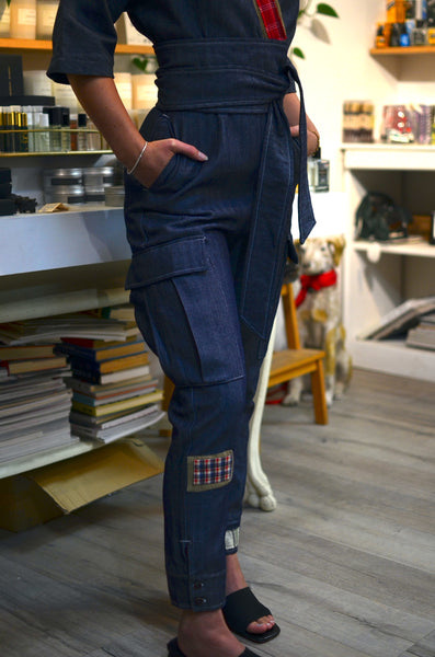 THE TOKYO JUMPSUIT (LUX) - HERRINGBONE DENIM