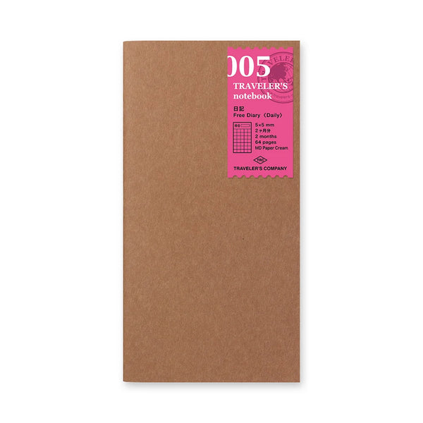 TRAVELER'S NOTEBOOK - REGULAR SIZE (REFILL - 005 FREE DIARY - DAILY)