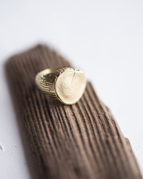 CAT BATES X PTC - TREE TRUNK - SIGNET RING (LUMBER COLLECTION)