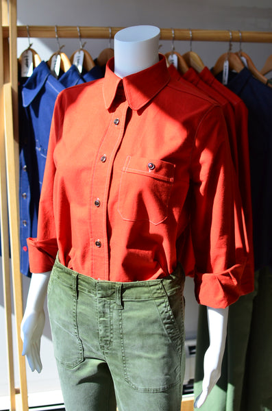 FLANNEL SHIRT - BURNT ORANGE