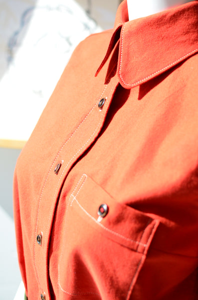 FLANNEL SHIRT - BURNT ORANGE