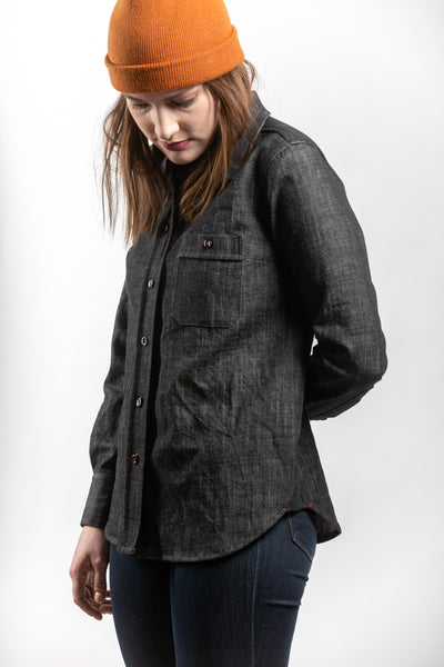 OLIVIA WORK SHIRT - DENIM BLACK