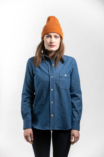 OLIVIA WORK SHIRT - DENIM BLUE