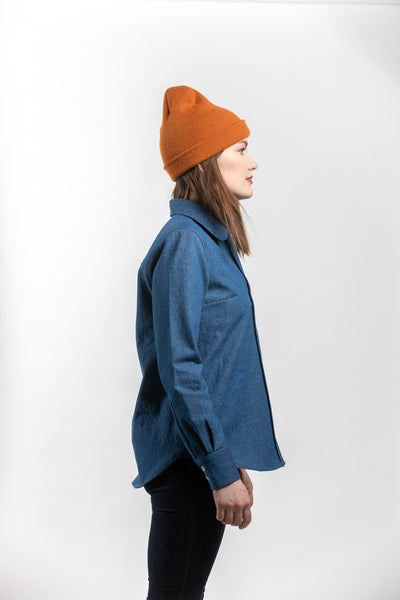 OLIVIA WORK SHIRT - DENIM BLUE