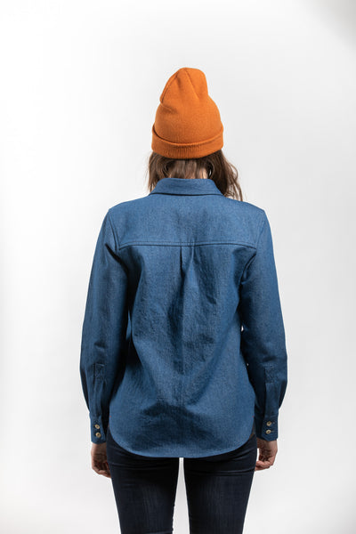 OLIVIA WORK SHIRT - DENIM BLUE