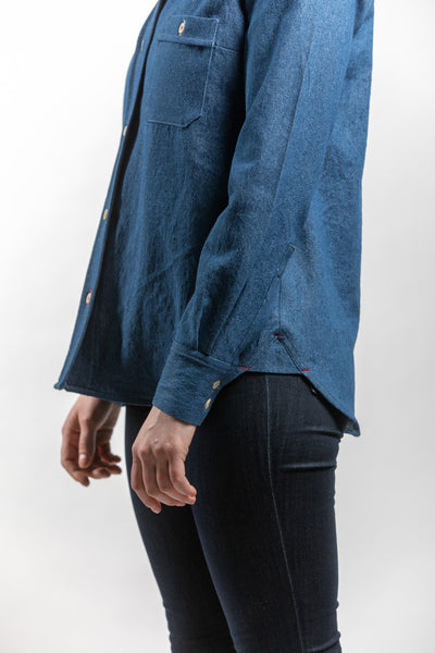 OLIVIA WORK SHIRT - DENIM BLUE