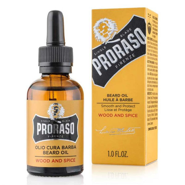 PRORASO - SINGLE BLADE - BEARD OIL (WOOD & SPICE)