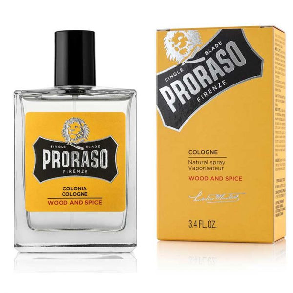 PRORASO - SINGLE BLADE - COLOGNE (WOOD & SPICE) 3.4 FL OZ