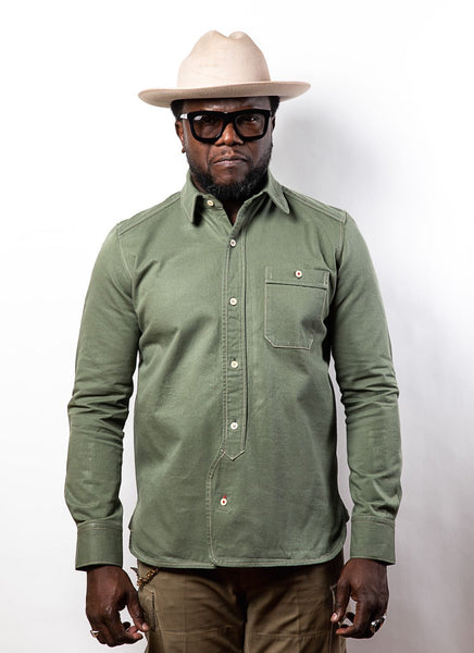 PTC OFFICER'S LOUNGE SHIRT - ARMY GREEN