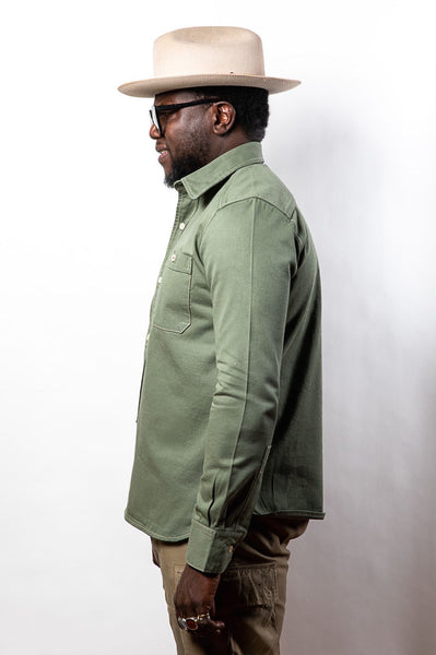 PTC OFFICER'S LOUNGE SHIRT - ARMY GREEN
