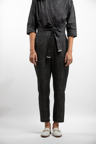 PTC KIMONO JUMPSUIT - BLACK DENIM