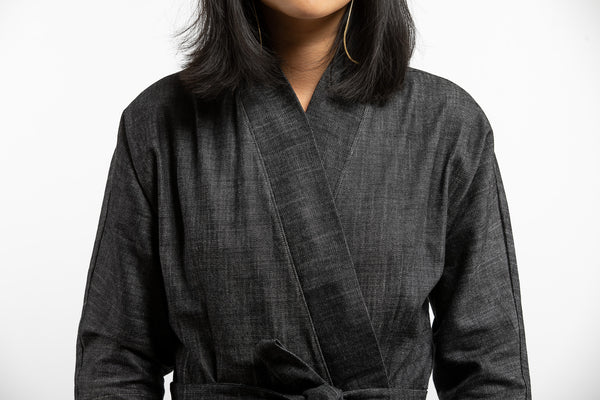 PTC KIMONO JUMPSUIT - BLACK DENIM