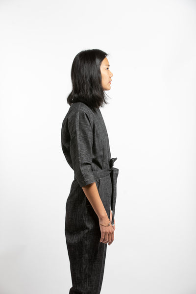 PTC KIMONO JUMPSUIT - BLACK DENIM