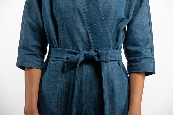 PTC KIMONO JUMPSUIT - BLUE DENIM