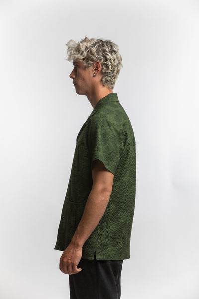 PTC - SCARAMANGER SS SHIRT (PINEAPPLE SEERSUCKER) - OLIVE