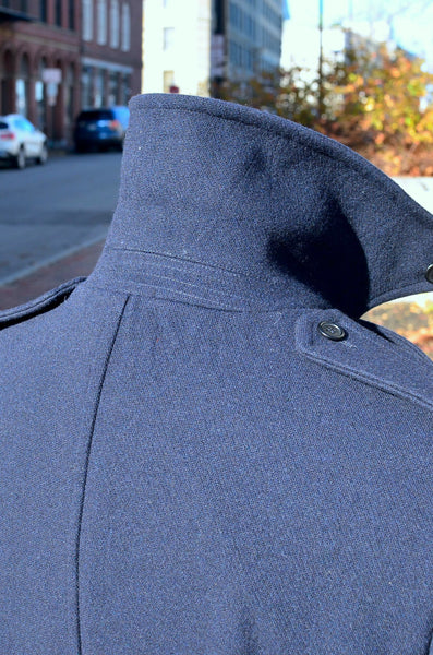 RR ITALY - OFFICER'S DOUBLE BREASTED TRENCH COAT (NAVY)