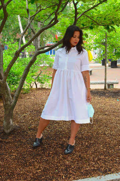 SUMMER BREEZE DRESS - OXFORD WHITE