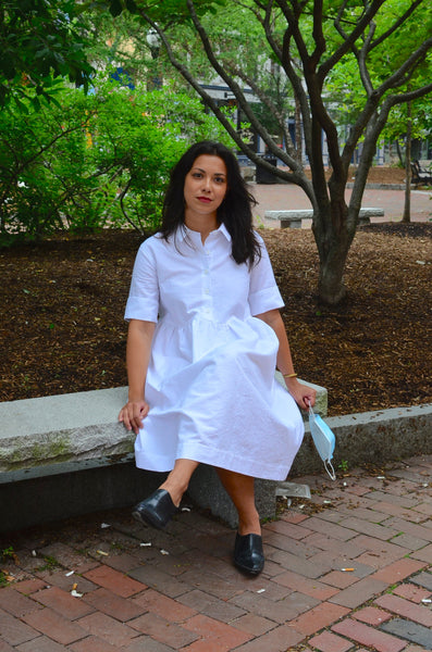 SUMMER BREEZE DRESS - OXFORD WHITE