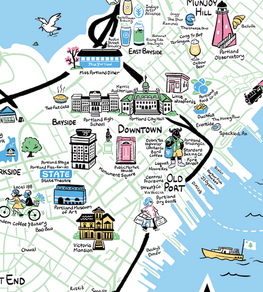PORTLAND MAP PRINT (SUMMER)