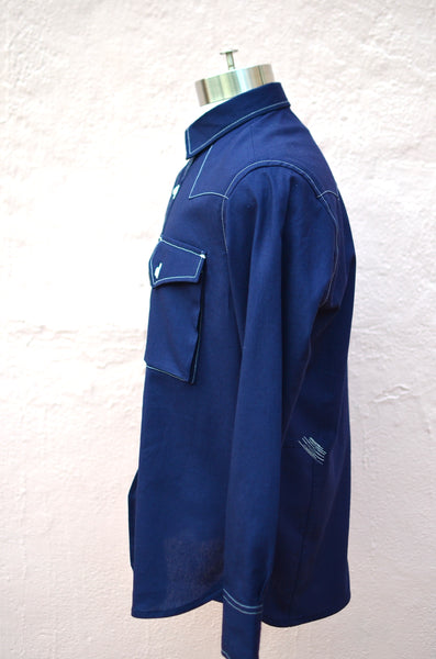 THE KOFI WESTERN SHIRT (NAVY)