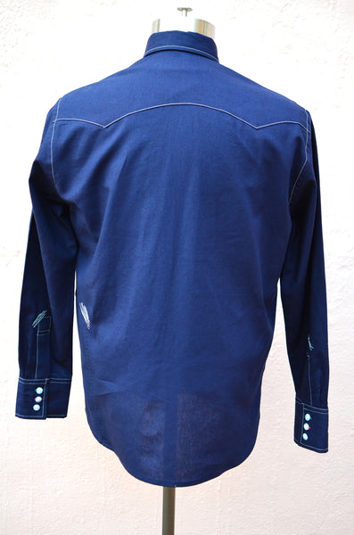 THE KOFI WESTERN SHIRT (NAVY)