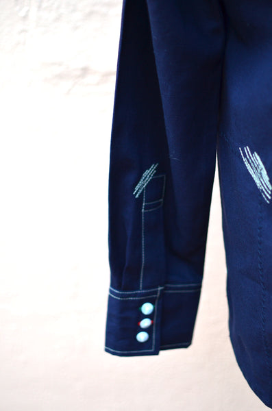 THE KOFI WESTERN SHIRT (NAVY)