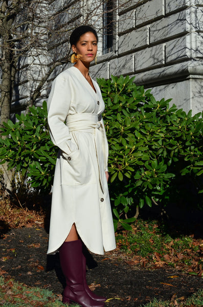 THE LEA SHIRT DRESS (CREAM)