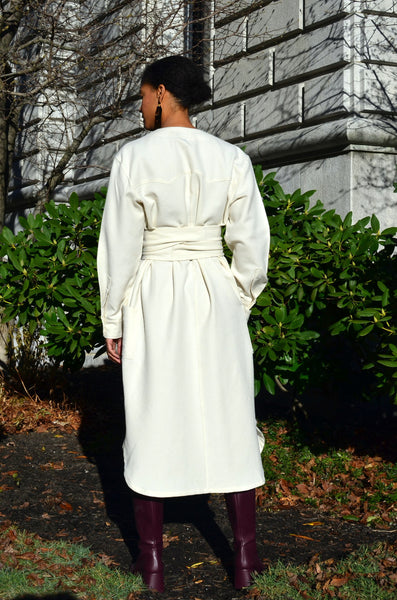 THE LEA SHIRT DRESS (CREAM)