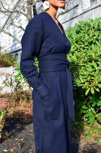 THE LEA SHIRT DRESS (NAVY)