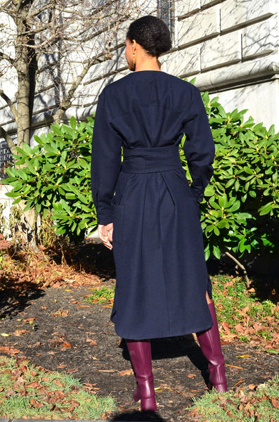 THE LEA SHIRT DRESS (NAVY)