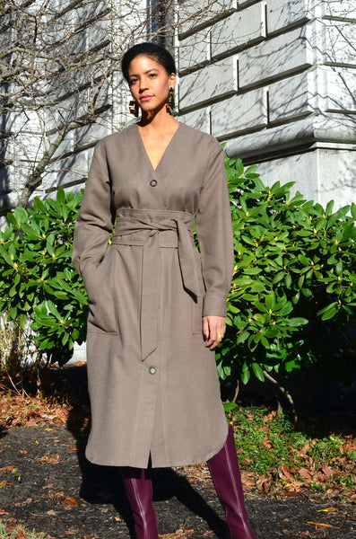 THE LEA SHIRT DRESS (DEEP OLIVE)