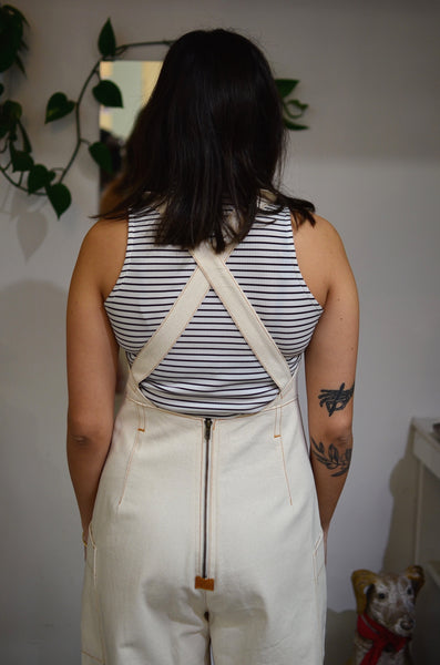 THE MARCY OVERALL JUMPSUIT (NATURAL DENIM)